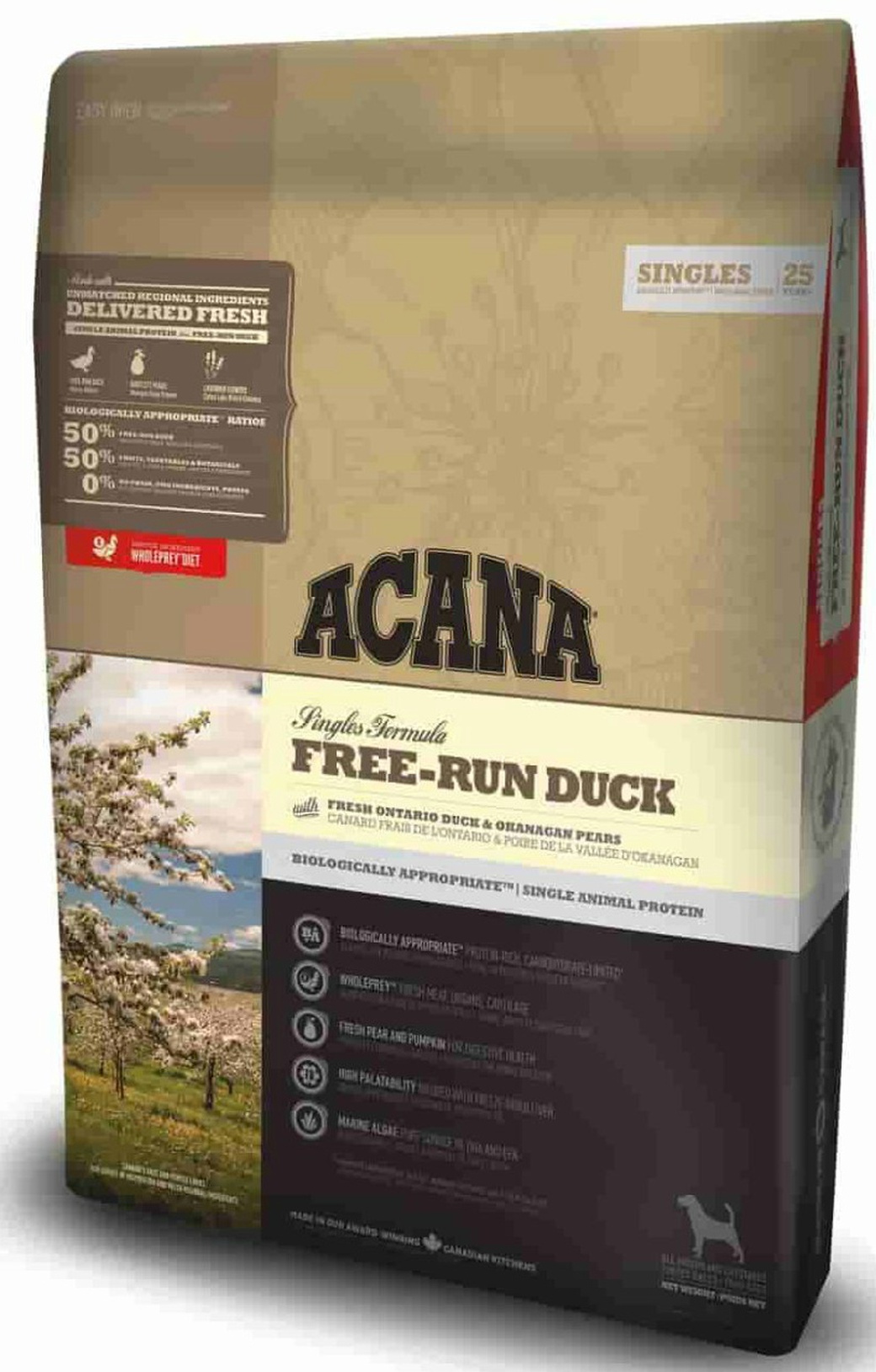 Корм для собак всех пород Acana Singles Free-Run Duck, утка, 11,4 кг фото