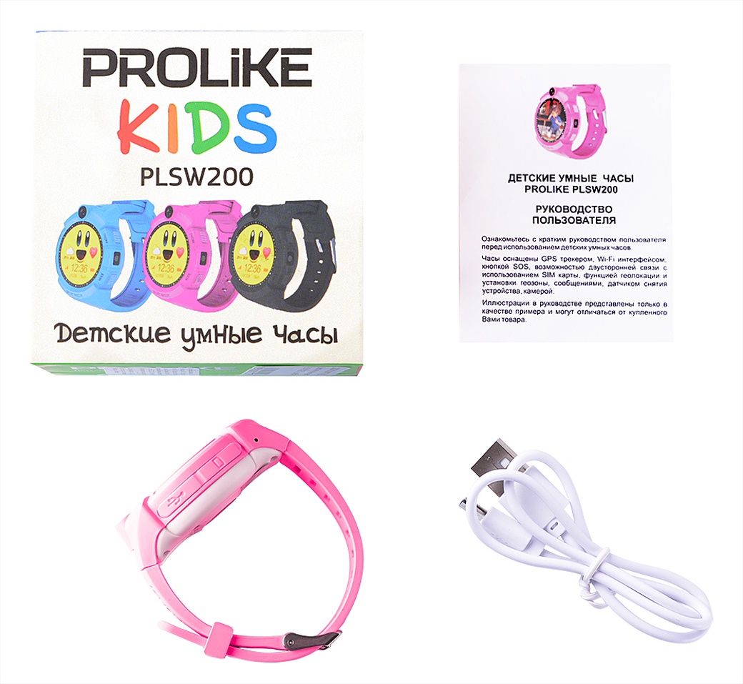 Детские умные часы Prolike PLSW200PK, розовые фото