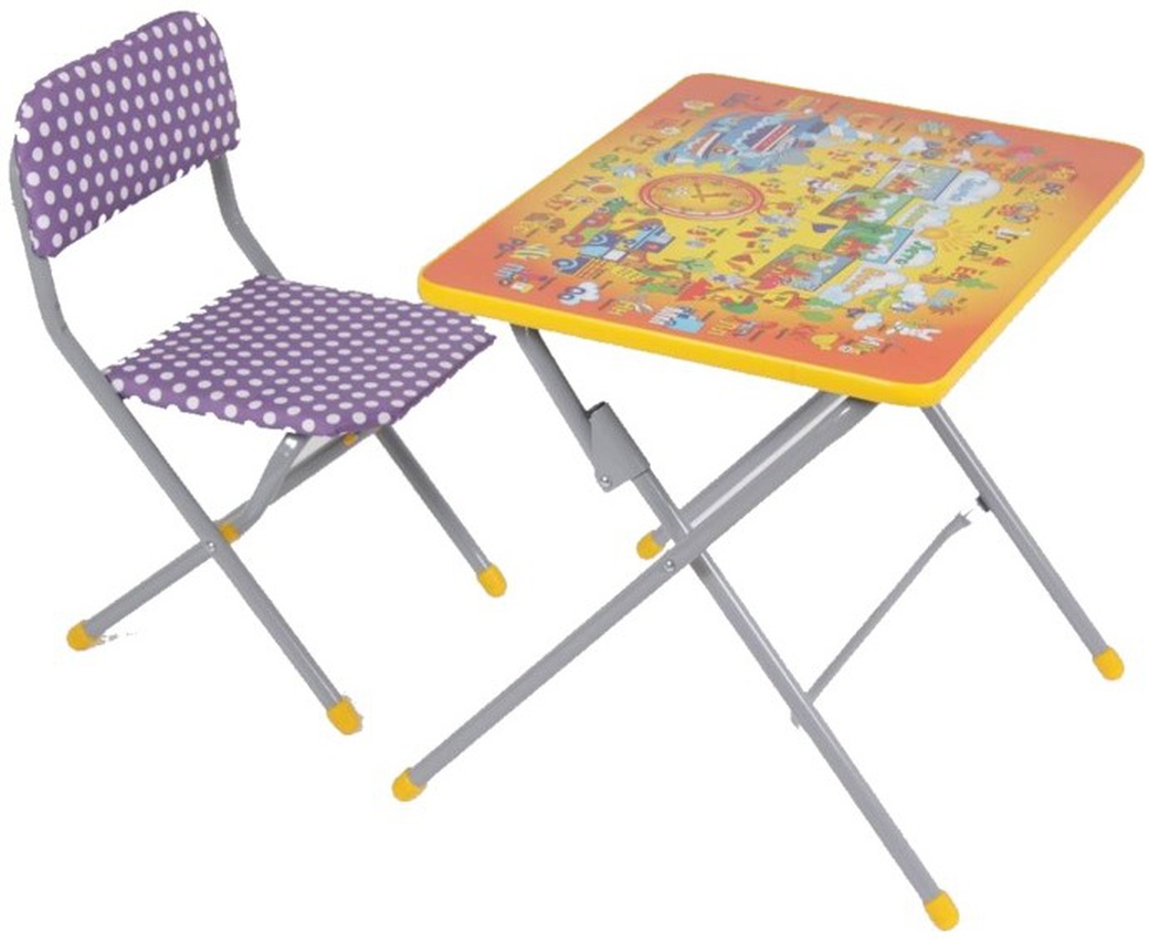 Комплект детской мебели Фея досуг №201 Алфавит оранжевый, (стол Стул) фото