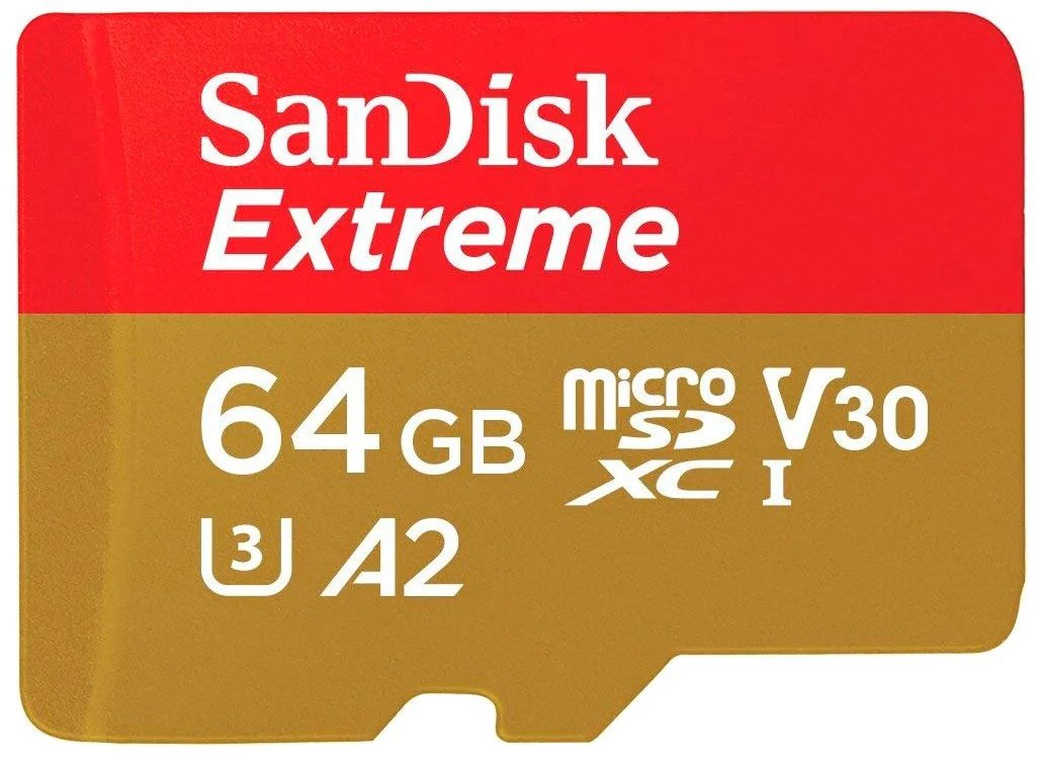 Карта памяти SanDisk microSDXC Extreme Class 10 UHS-I U3 (160MB/s/60MB/s) 64GB фото