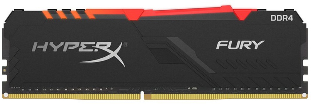 Память оперативная DDR4 16Gb Kingston HyperX FURY RGB CL19 DIMM PC29800, 3733Mhz, HX437C19FB3A/16 фото