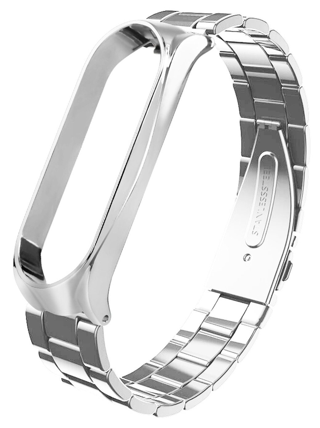 Ремешок для браслета Bakeey для Xiaomi Mi Band 4 нержавеющая сталь, серебро фото