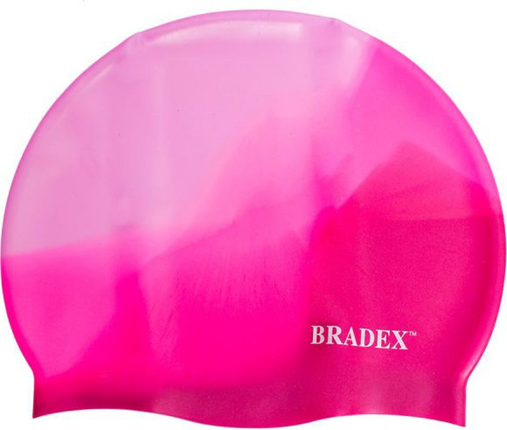 Шапочка для плавания силиконовая, мультиколор розовый BRADEX SF 0362 фото