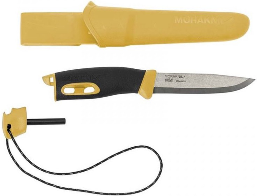 Нож Morakniv Companion Spark Yellow, нержавеющая сталь, 13573, шт фото