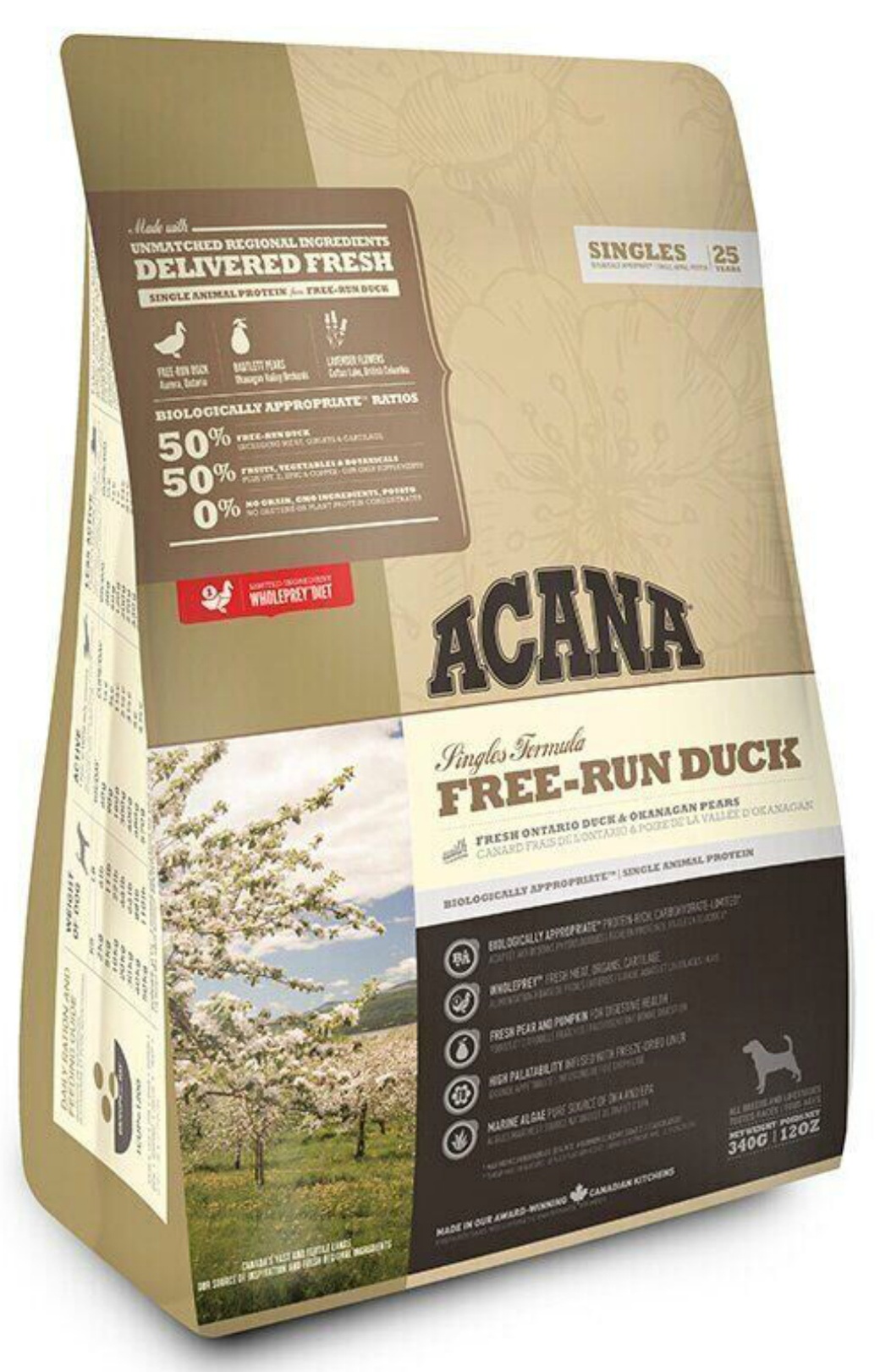 Корм для собак всех пород Acana Singles Free-Run Duck, утка, 340 г фото