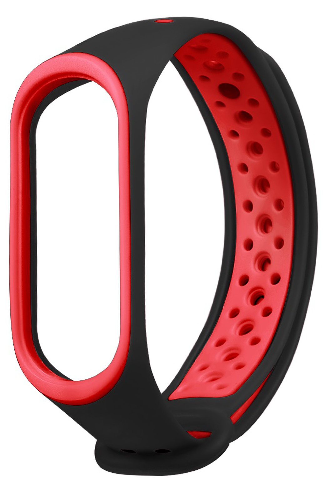 Силиконовый ремешок для браслета Bakeey для Xiaomi Mi band 4, черный+красный фото