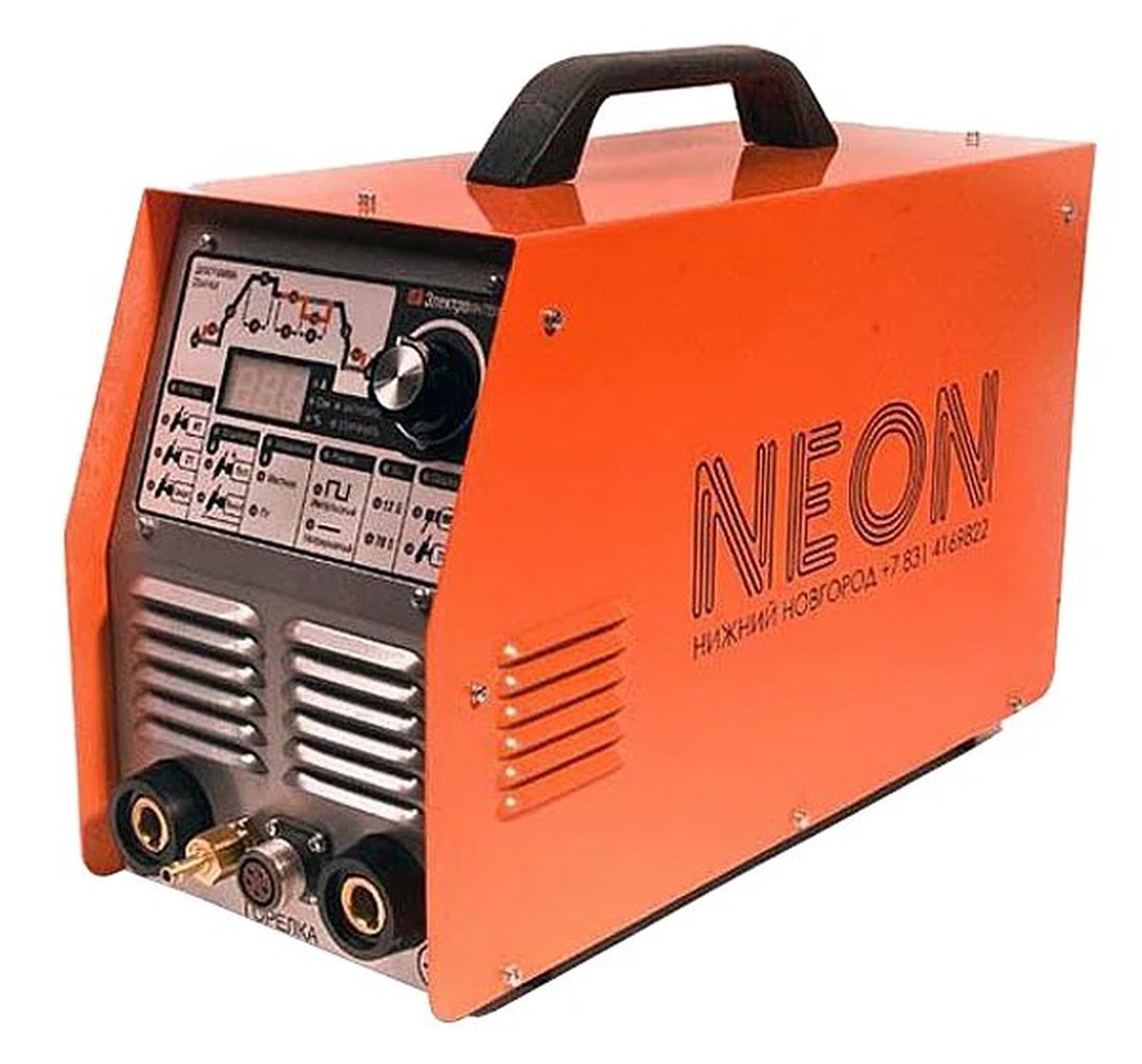 Сварочный аппарат NEON ВД 201АД (1566) для аргонодуговой сварки, DC, 220В, горелка фото