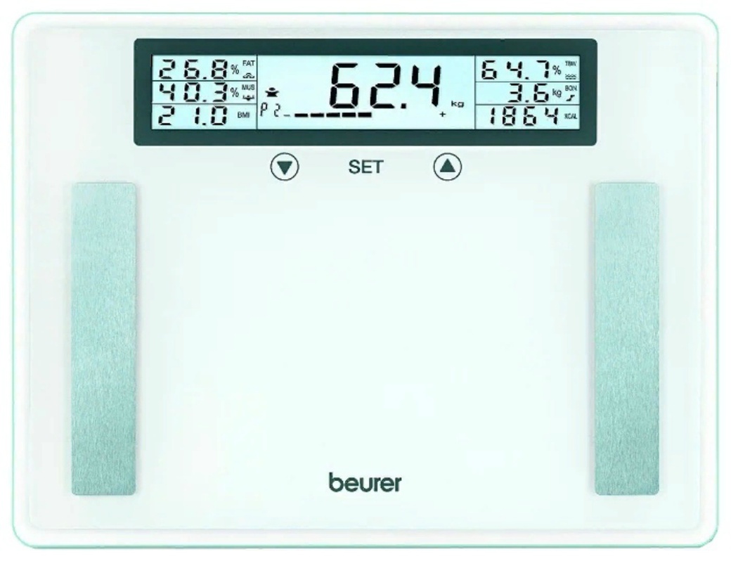 Весы напольные электронные Beurer BG51 XXL макс.200кг белый фото