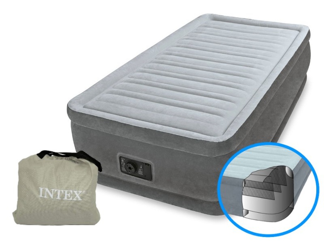 Intex Кровать Comfort-Plush Elevated, Twin со встроенным насосом 64412 фото