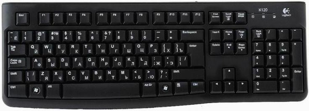 Клавиатура Logitech K120 OEM черный USB, 920-002522 фото