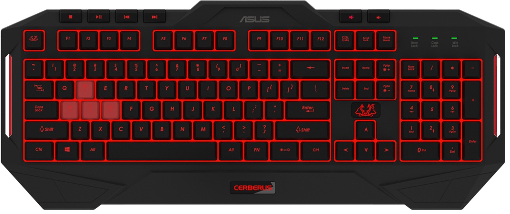 Игровая клавиатура ASUS Cerberus MKII чёрная фото