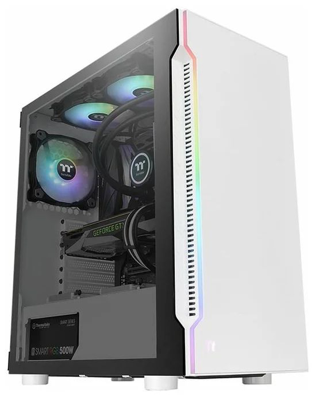Компьютерный корпус Thermaltake H200 TG Snow RGB, белый фото