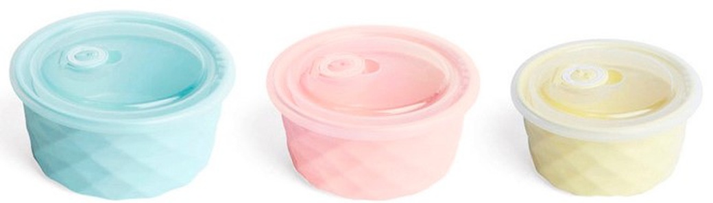 Набор керамических контейнеров для еды Xiaomi Three-piece porcelain bowl (15,5см, 13см, 11,5см) фото