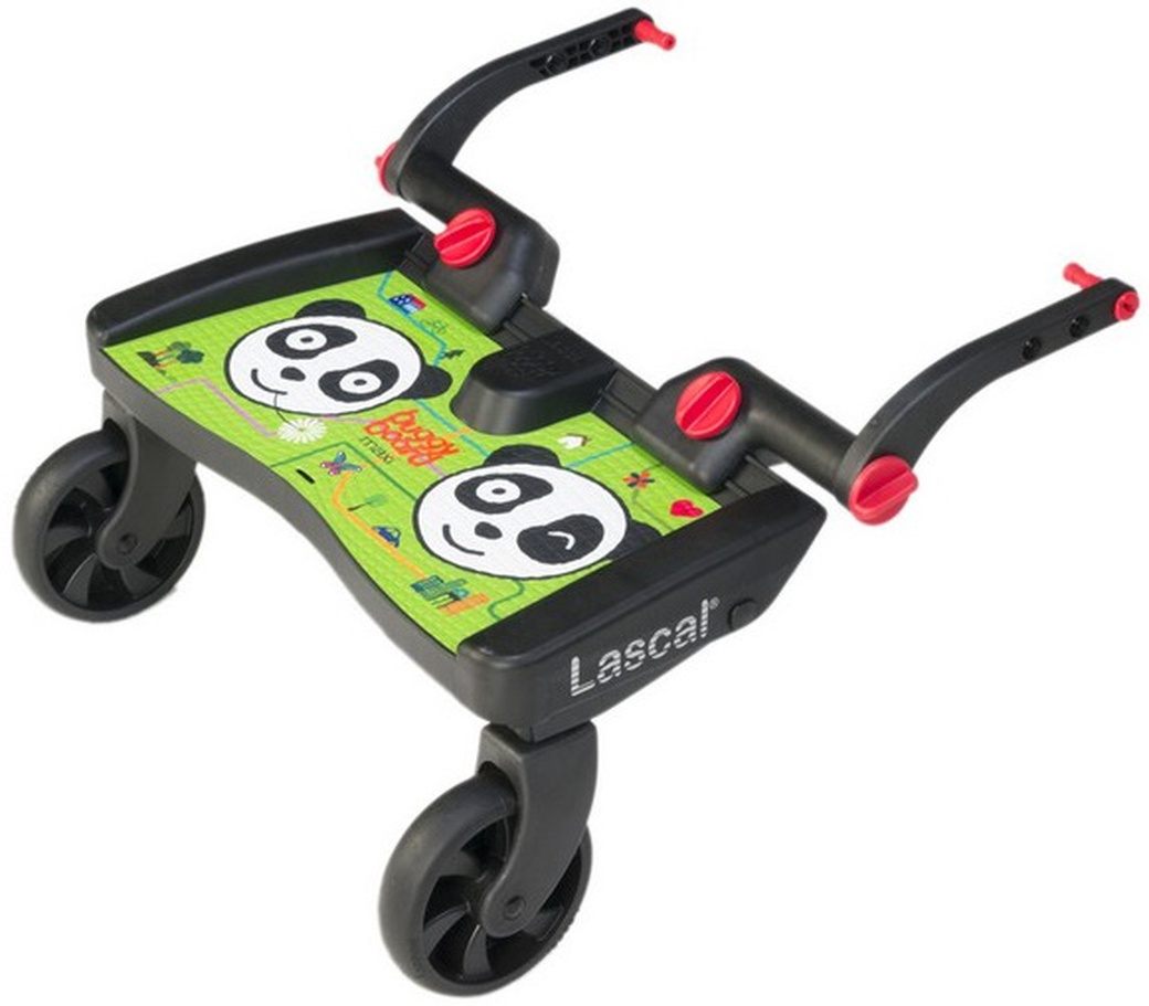 Подножка LASCAL для второго ребенка Buggy Board Maxi Panda City Green 2761 фото