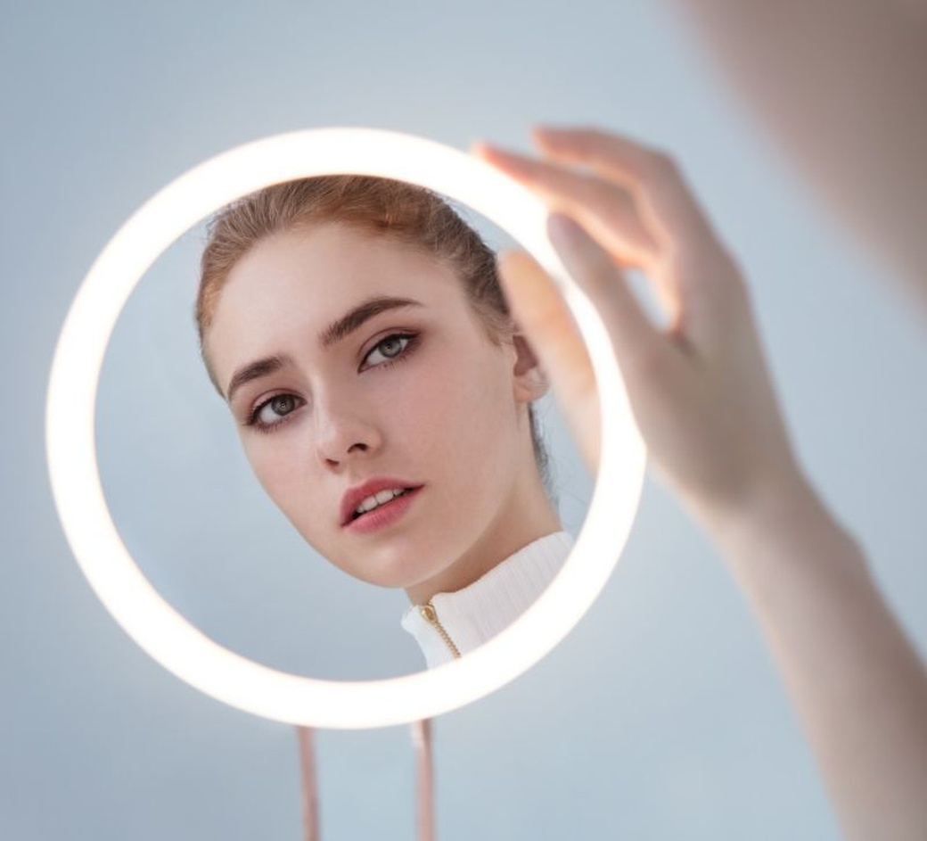 Зеркало для макияжа Xiaomi Ballet FASCINATE LED Ballet Mirror, белый фото