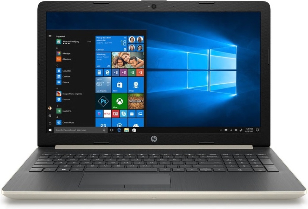 Ноутбук HP 15-da0174ur (i5 8250U/4Gb/1Tb/iOpt16Gb/Mx110 2Gb/15.6"/IPS/FHD/Windows 10) золотой фото