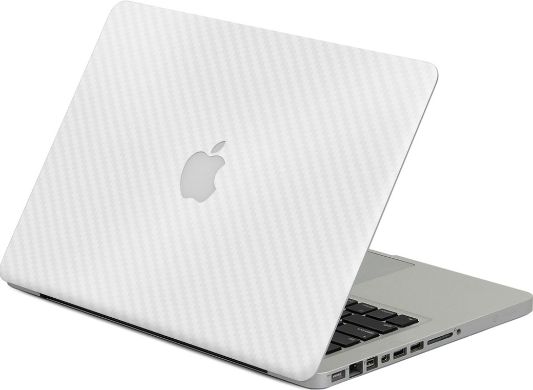 Пленка-стикер для Macbook Pro Retina дисплеем 13" карбоново-серой серии, белый фото