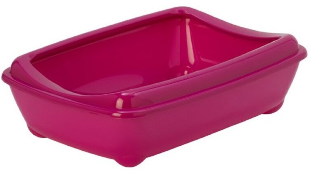Туалет-лоток Moderna Arist-o-tray M c бортом 43x30x12h см, ярко-розовый фото