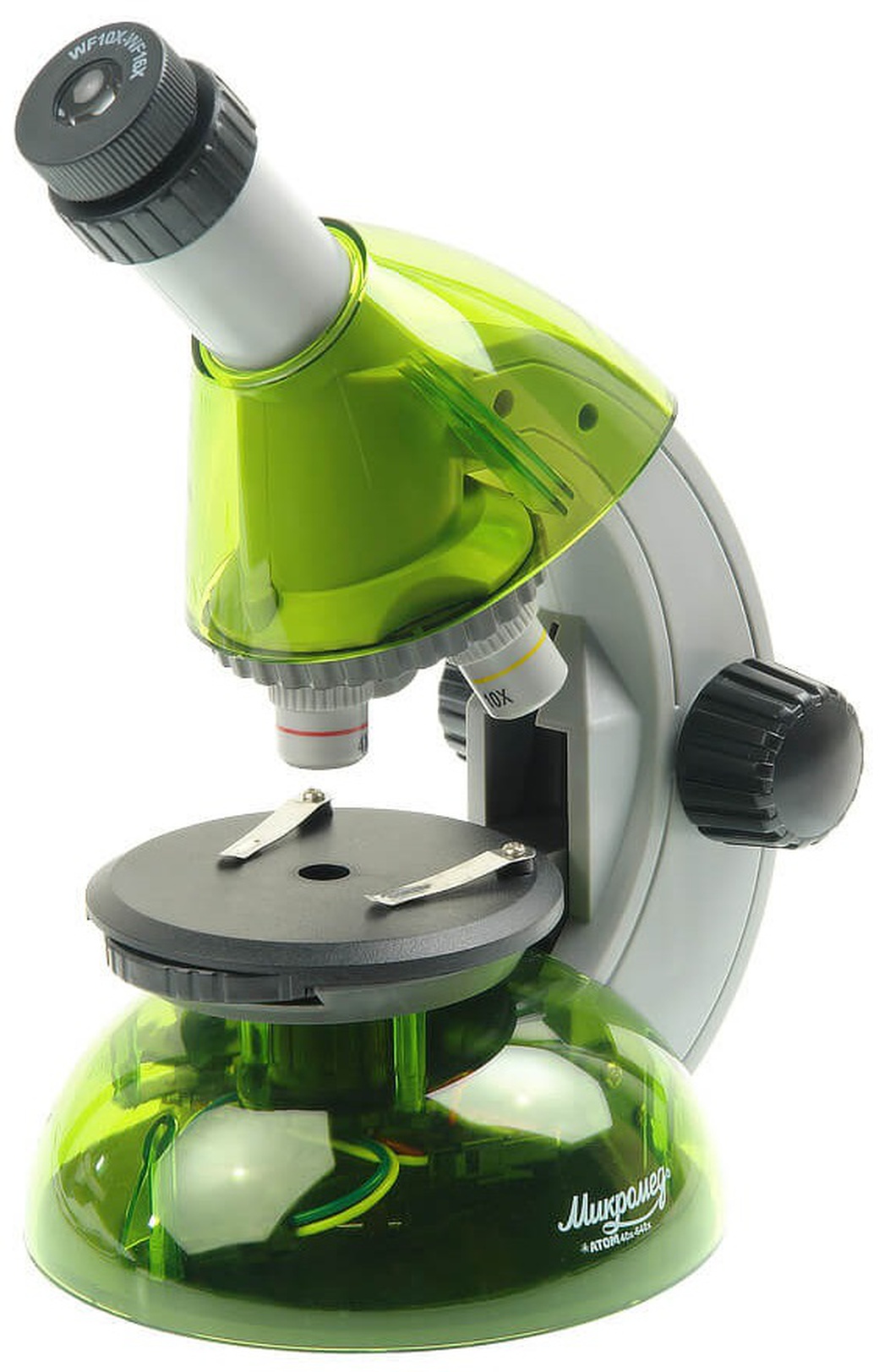 Микроскоп Микромед Атом 40x-640x (лайм) фото