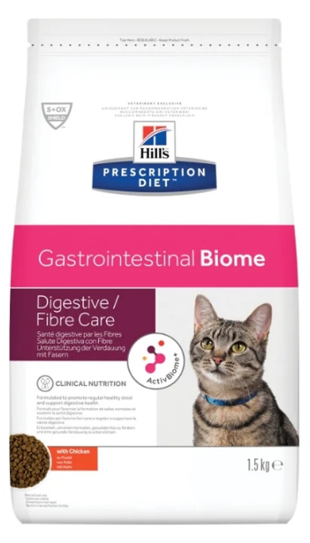 Корм для кошек при проблемах с ЖКТ Hill's Gastrointestinal Biome, курица, 1,5 кг фото