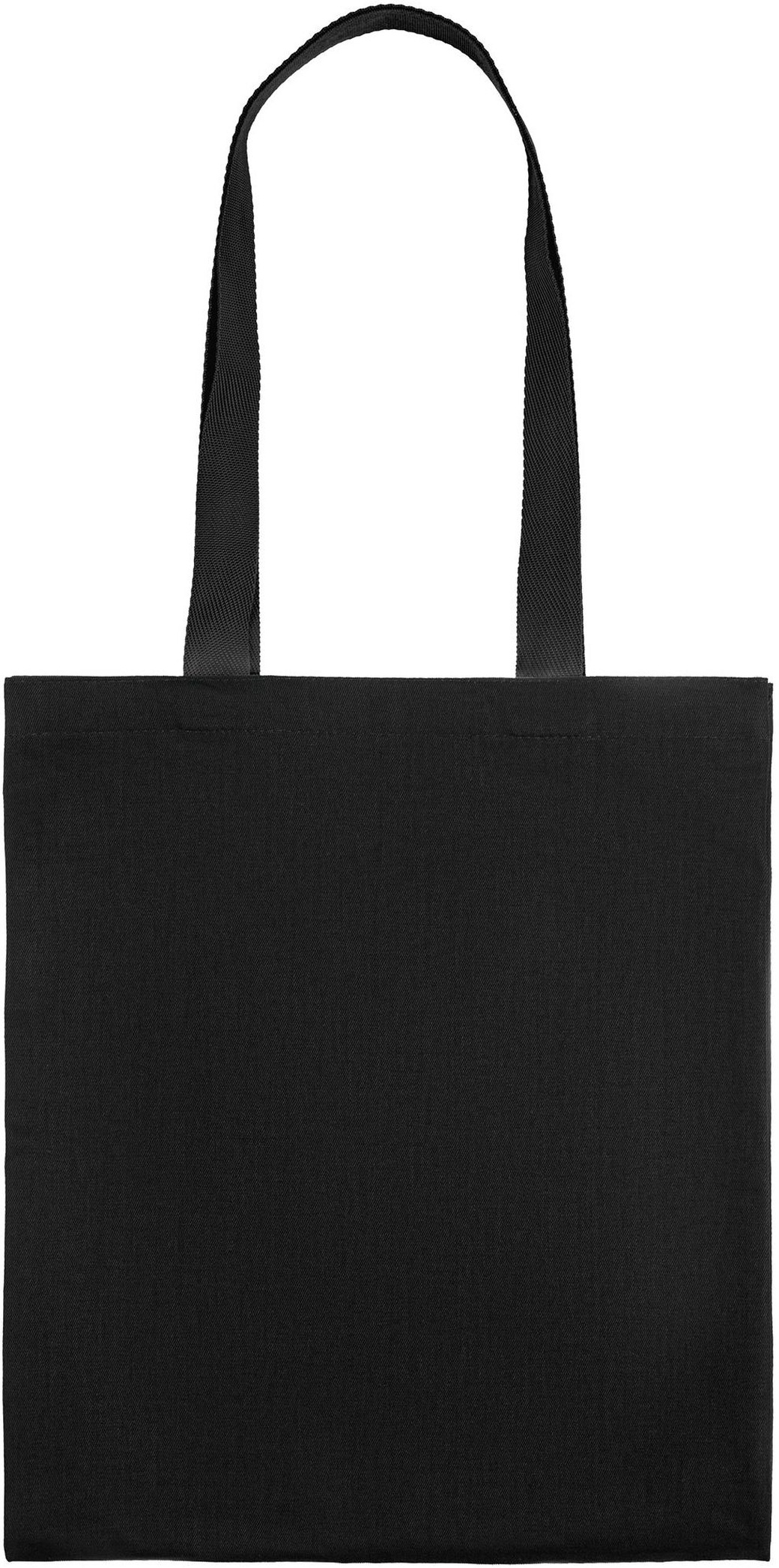 Холщовая сумка BrighTone, черная с черными ручками фото