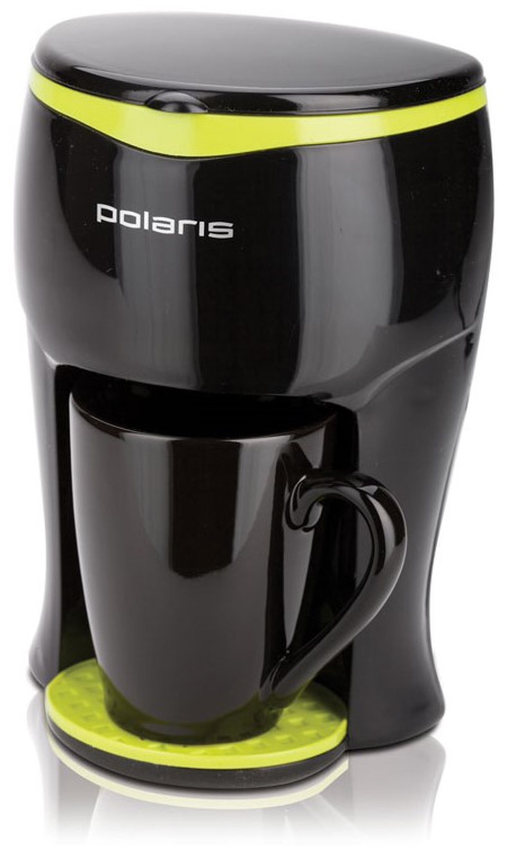 Кофеварка капельная Polaris PCM0109 350Вт черный/салатовый фото
