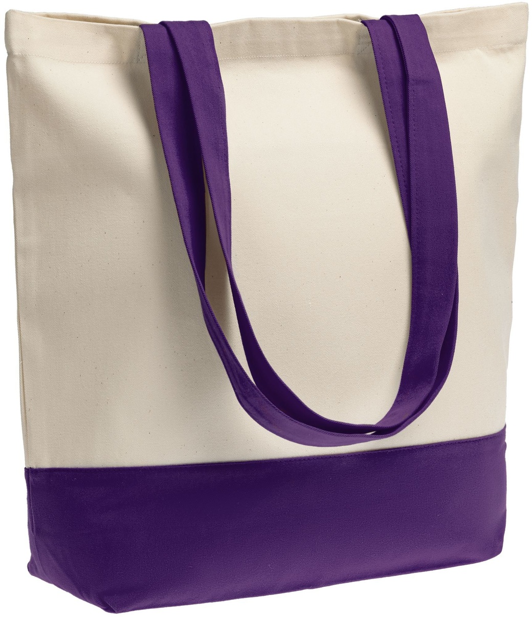 Холщовая сумка Shopaholic, фиолетовая фото