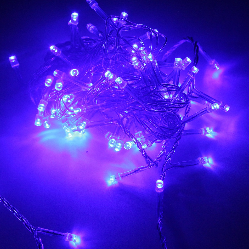 Гирлянда Sh Lights 100 синих светодиодов, синий провод, ILD100C-BB фото