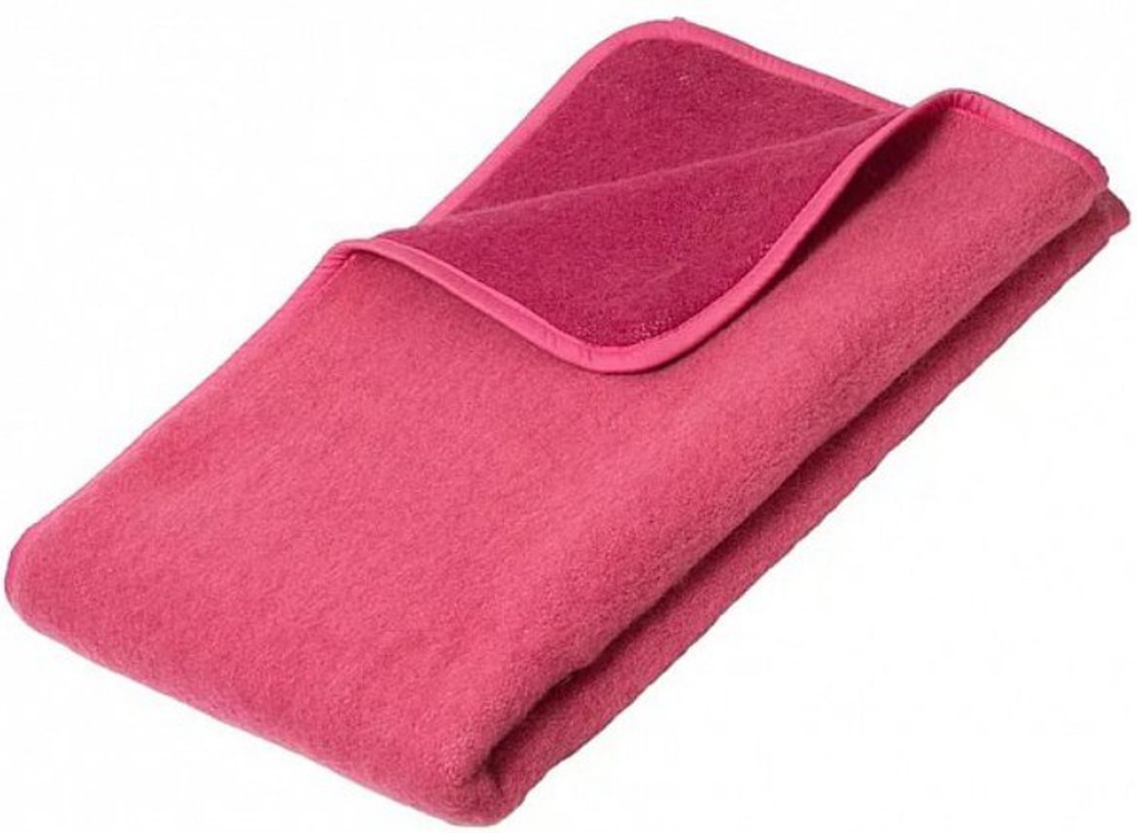 Одеяло детское Руняша из новозеландской овечьей шерсти 100х140 розовое фото