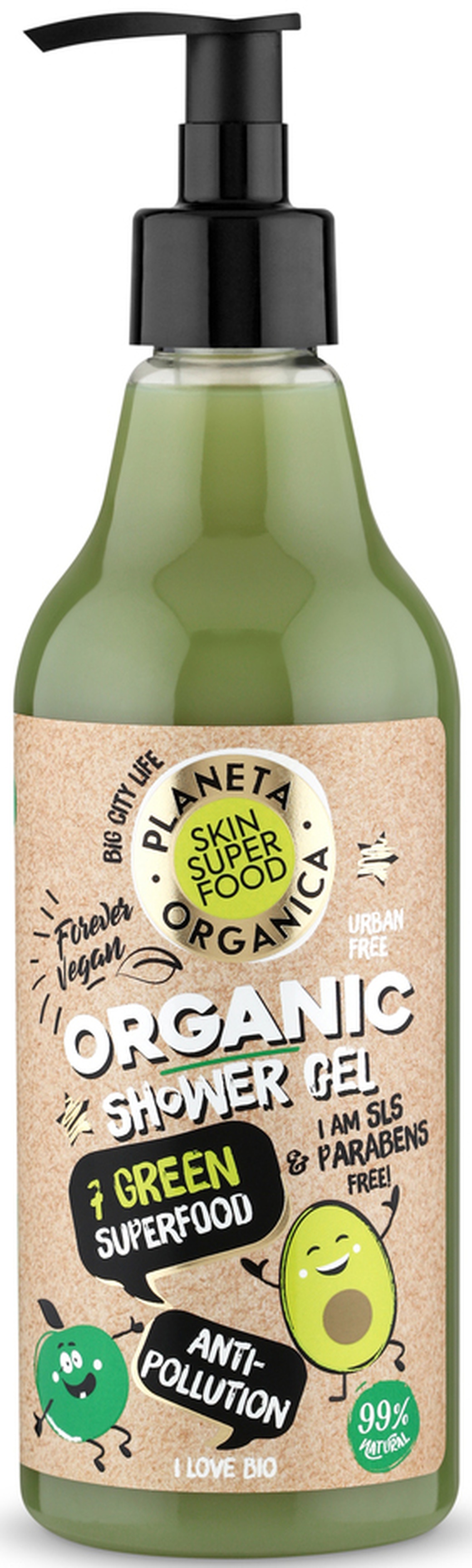 Planeta Organica Skin Super Food Гель для душа Anti-pollution, 500 мл фото
