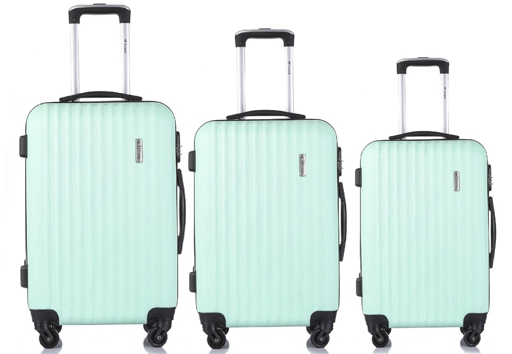 Комплект чемоданов L'Case Krabi из 3 штук 18(S)-22(M)-26(L) Мятный фото