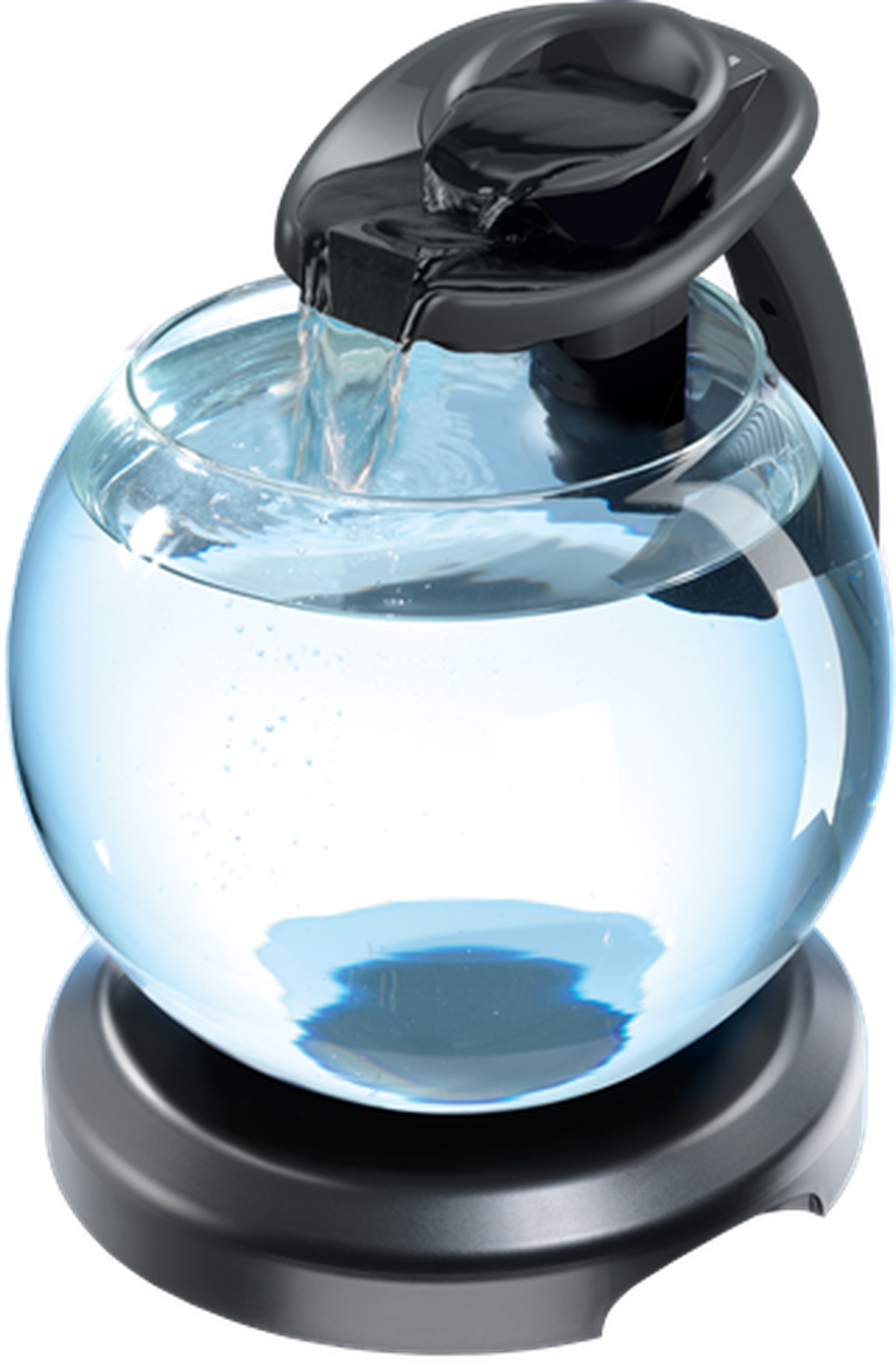 Аквариум Tetra Duo WaterFall Globe 6,8 л черный, диаметр 27,9 см фото