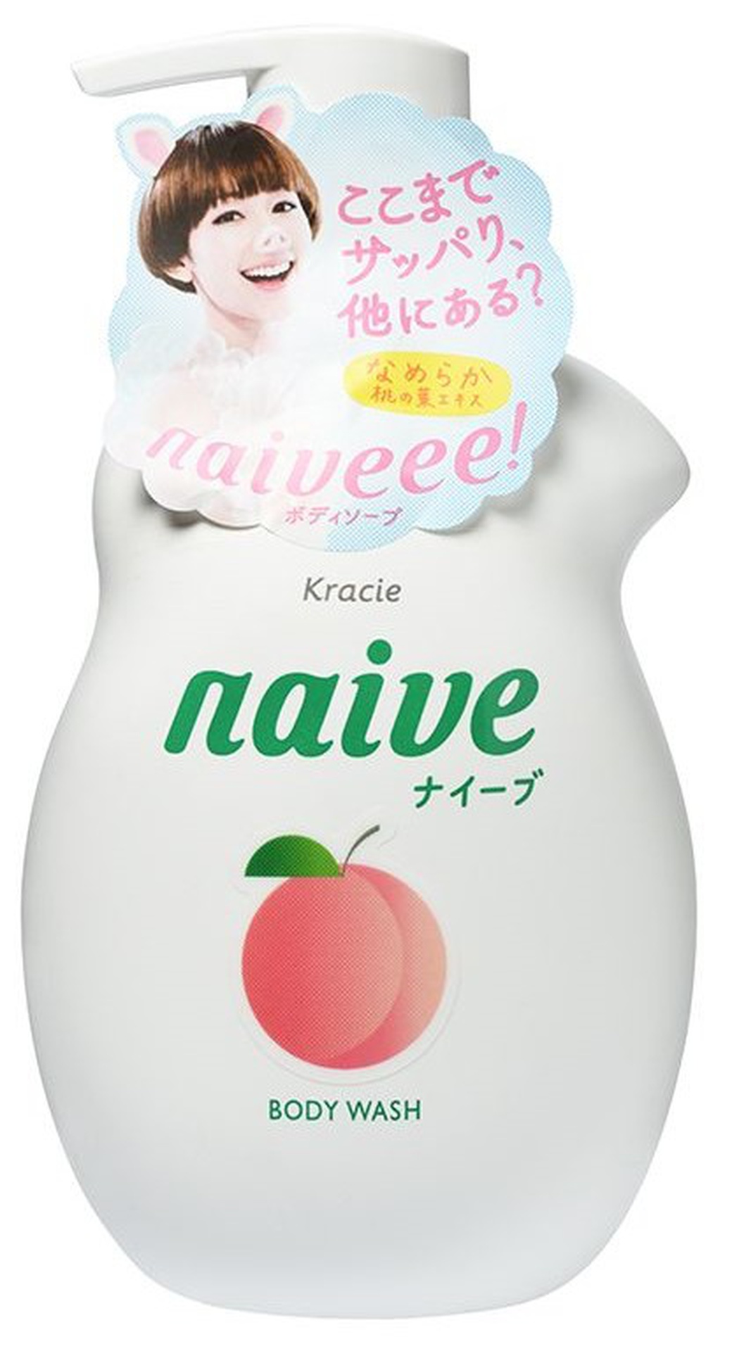 Kracie "Naive" Жидкое мыло для тела, с экстрактом листьев персикового дерева, 530 мл фото