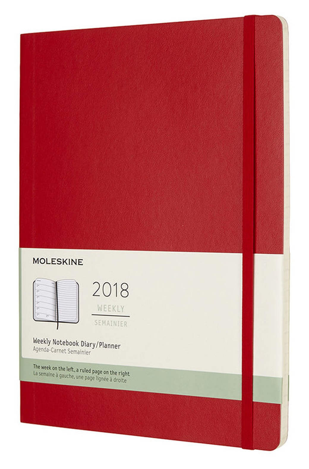 Еженедельник Moleskine Classic Wknt XLarge Soft, цвет красный фото