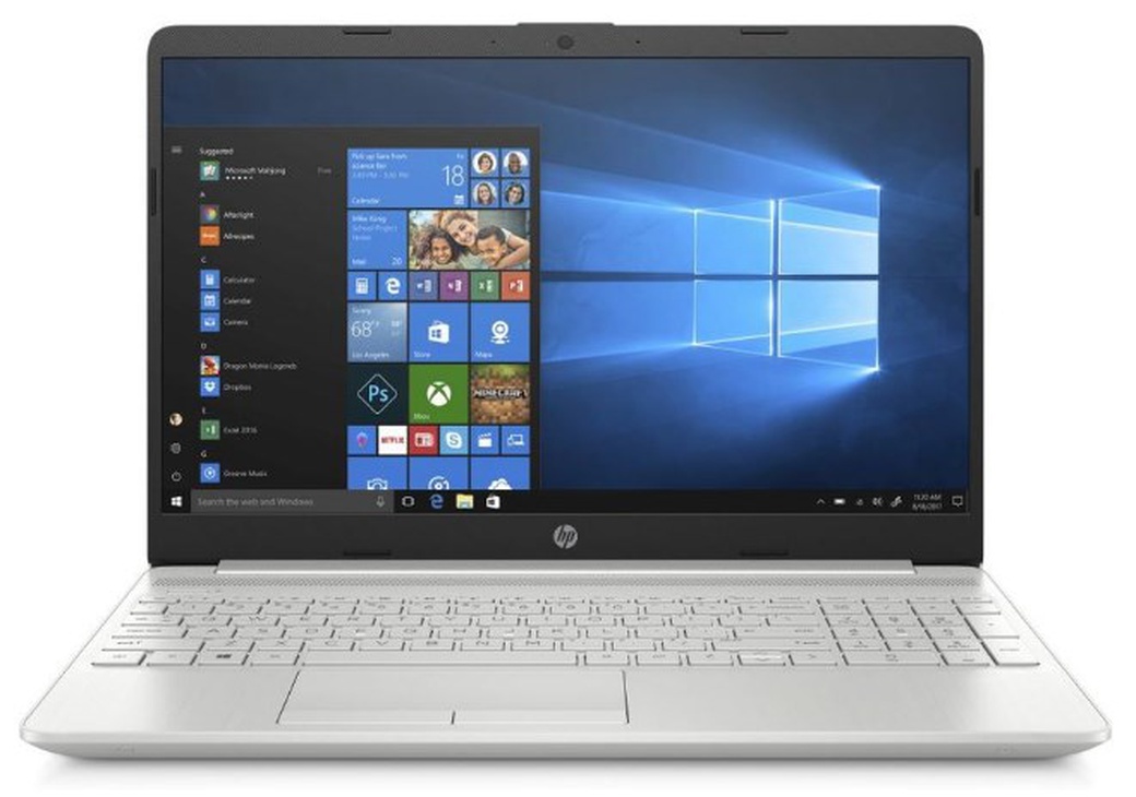 Ноутбук HP 15-dw0005ur <6PL53EA> i3-8145U (2.3)/8Gb/256Gb SSD/15.6"HD AG/Int Intel UHD 620/No ODD/Cam HD/Win10 серебряный фото