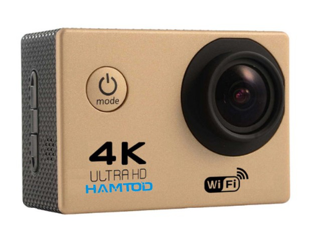 Экшн-камера HAMTOD H9Apro 4K WIFI водонепроницаемая, золотой фото
