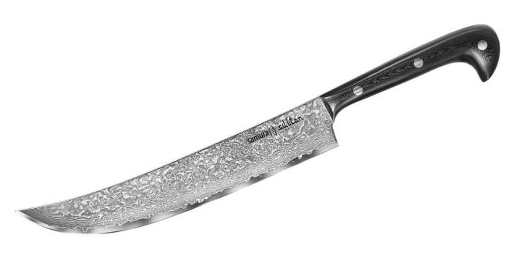 Нож кухонный "Samura SULTAN" SU-0045DB/K для нарезки, пчак 210 мм, G-10, дамаск 67 слоев фото