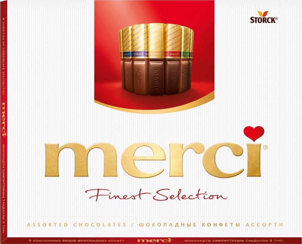 Конфеты шоколадные MERCI Ассорти 250г фото