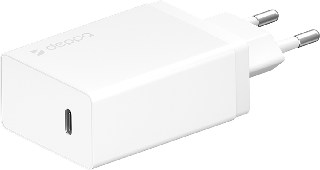 СЗУ адаптер USB Type-C + USB A, QC 3.0, Power Delivery, 30Вт, белый, Deppa фото