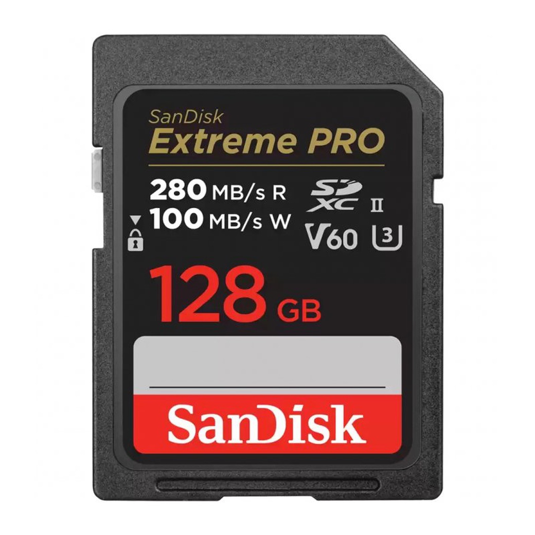 Карта памяти Sandisk SDXC Extreme PRO Class U3 UHS-II V60 (280/100MB/s) 128GB фото