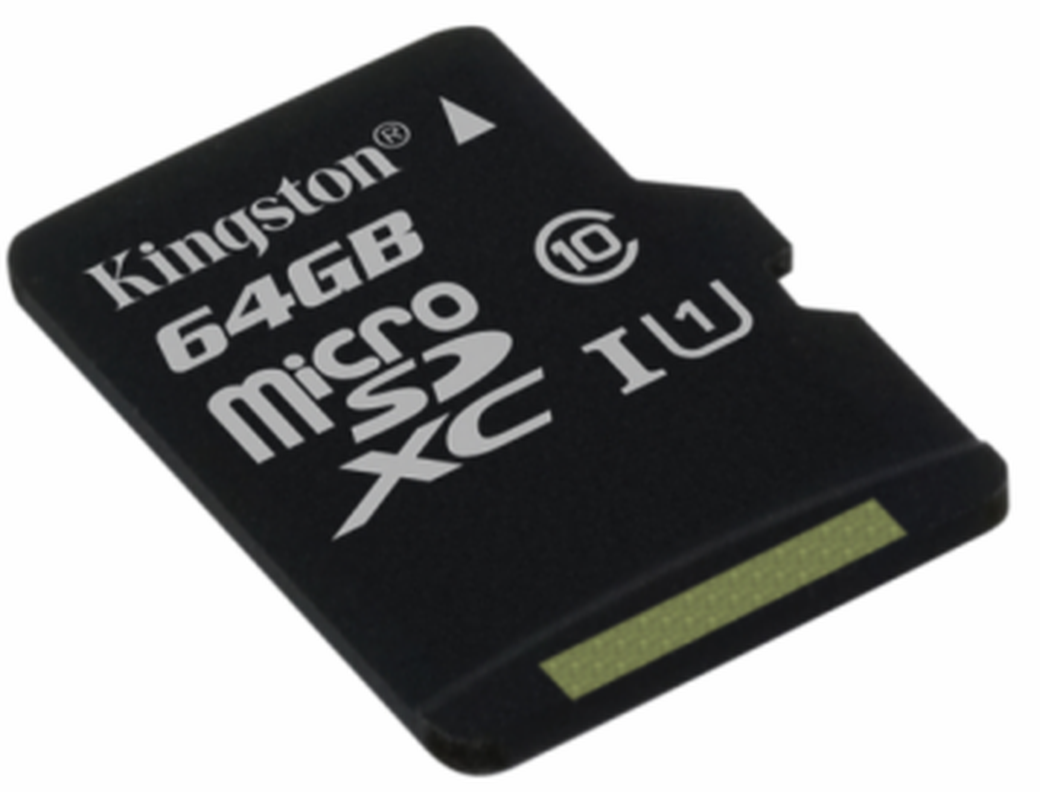 Карта памяти Kingston microSDXC 64GB Class10 UHS-I Canvas Select до 80Mb/s без адаптера фото