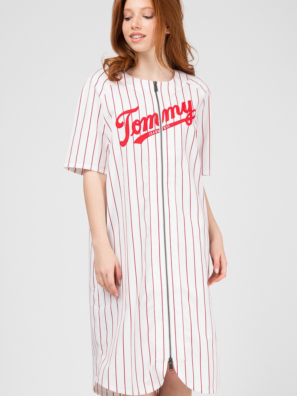 Платье Tommy Jeans DW0DW05193, белый, красный фото