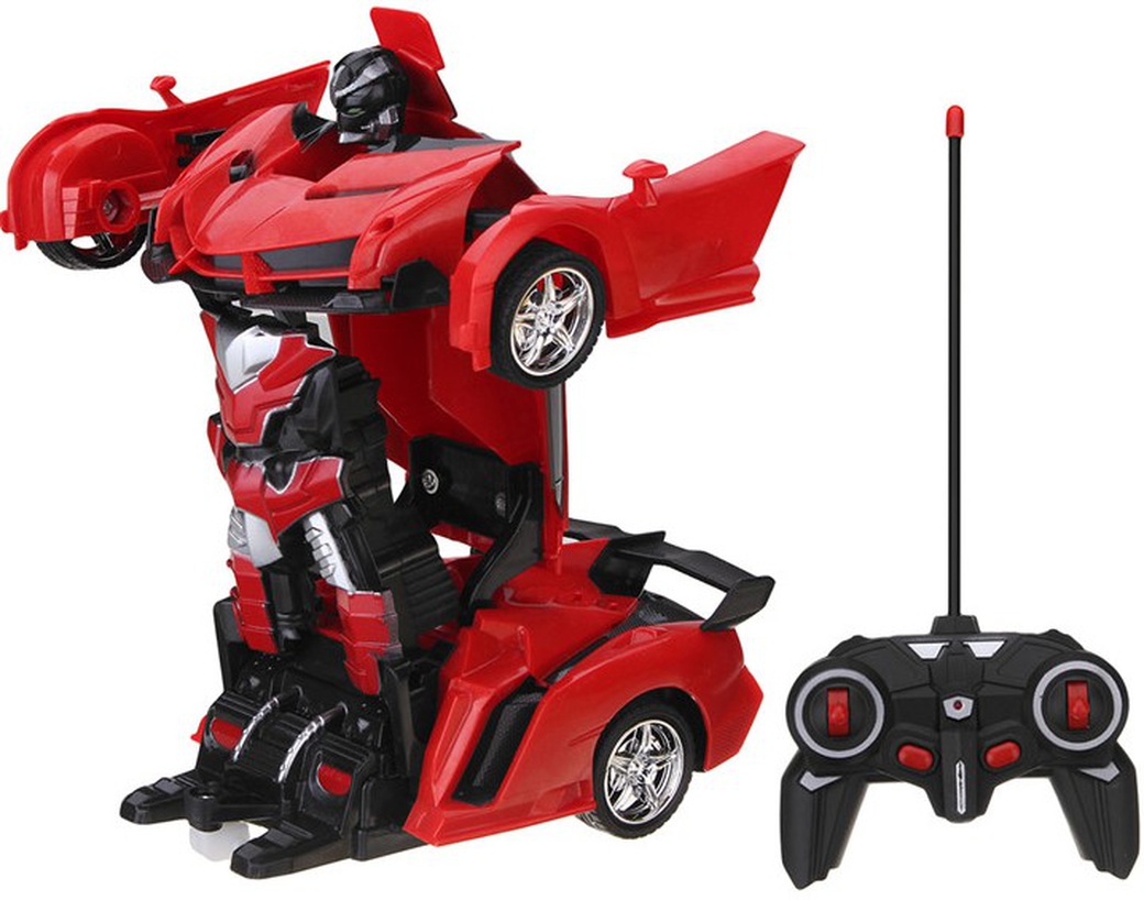 Автомобиль трансформер 2-в-1 боевой робот, красный фото