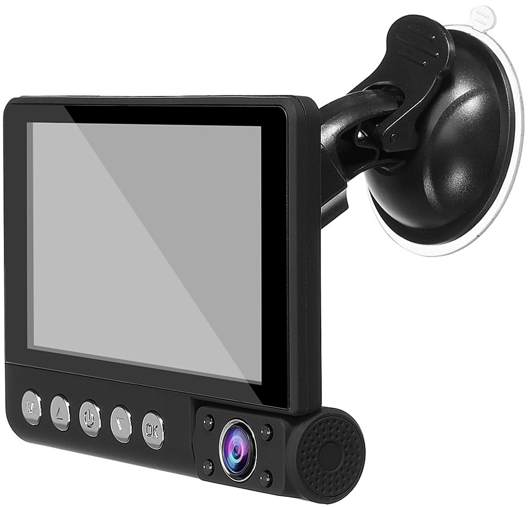 Видеорегистратор с дисплеем 4.0", черный фото