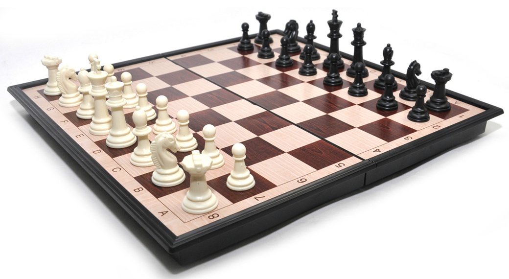 Набор 2 в 1 магнитный 3133 (шахматы, шашки) 33x33см фото