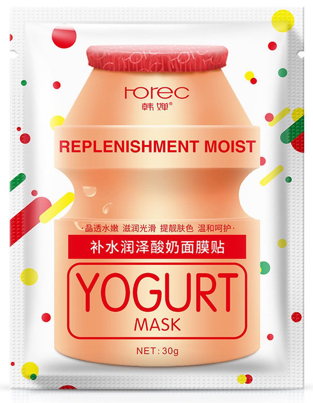 Увлажняющая тканевая маска для лица Rorec на основе йогурта фото