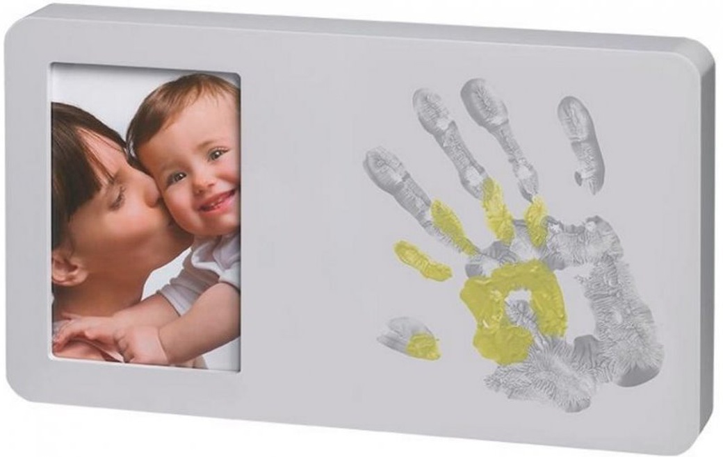 Baby Art Рамочка с цветными отпечатками Ты и я; серый фото