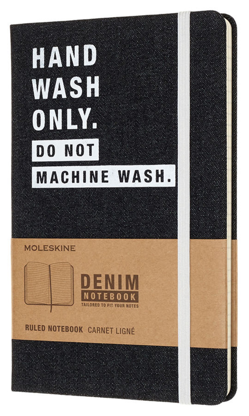 Блокнот Moleskine Limited Edition Denim Notebooks Large, Hand Wash, цвет черный фото
