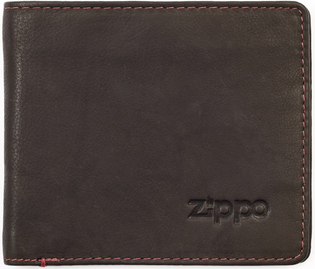Портмоне Zippo, коричневый, натуральная кожа, 11×1,5×10 см 2005118 фото