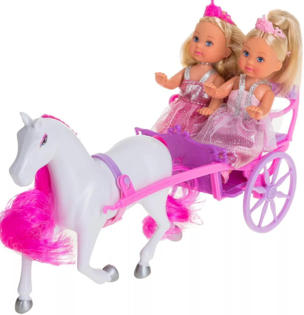 Simba Куклы Еви-принцессы и лошадь с каретой - игровой набор фото